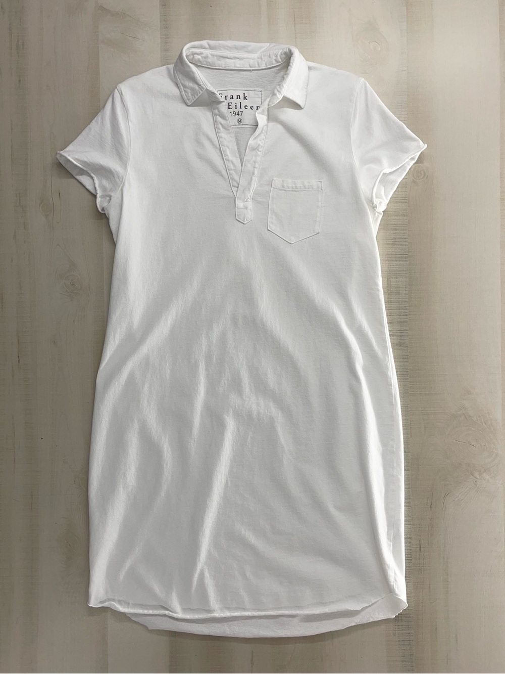 FRANK & EILEEN Lauren polo dress cotton white M